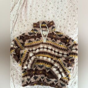 Aerie offline teddy fleece/sherpa quarter zip